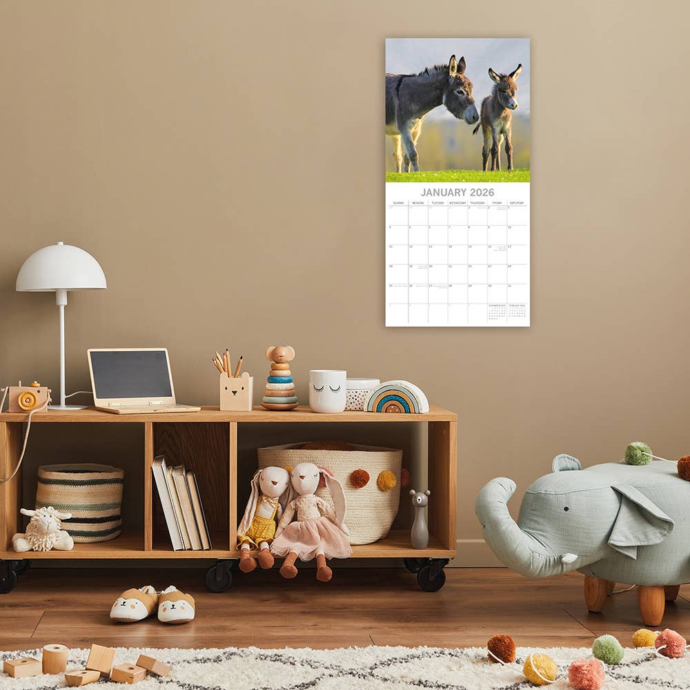 2026 Square Wall Calendar - Baby Animals