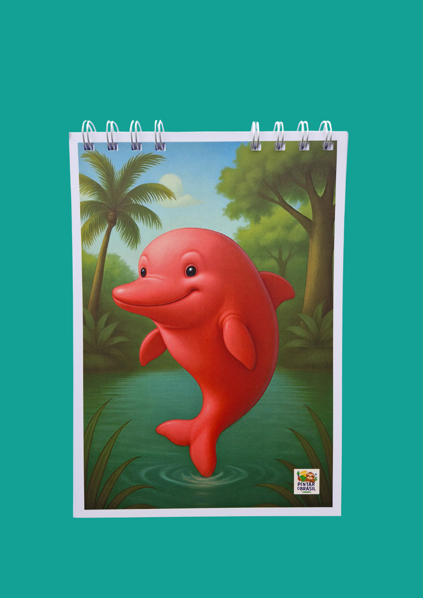 Notepad - Pintar o Brasil (Colouring Brazil) - Pink Dolphin