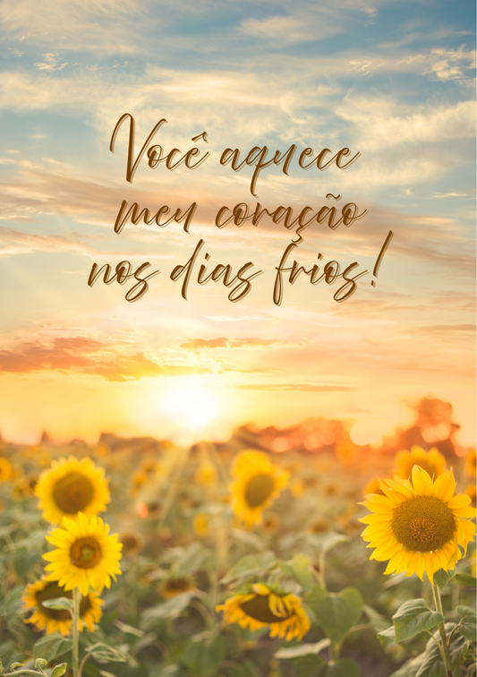 Card – In Portuguese - Você aquece meu coração nos dias frios. - Cod 18
