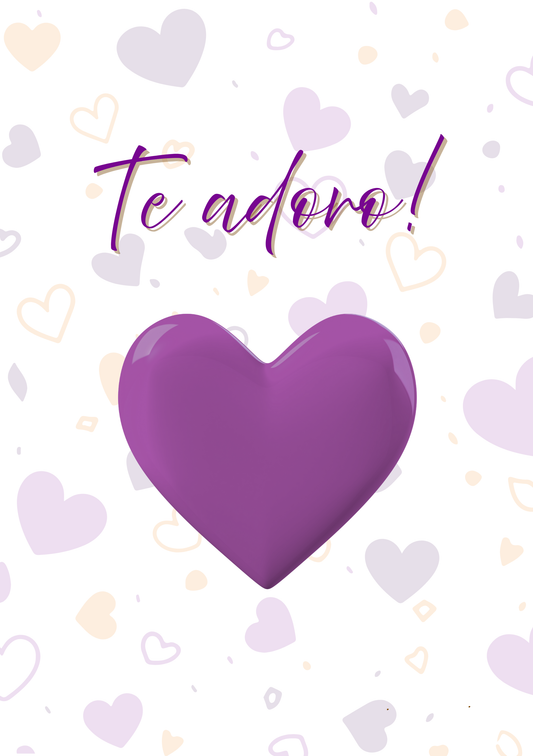 Card – In Portuguese - Te adoro! - Cod 20
