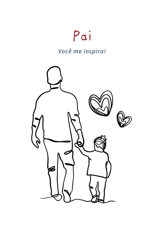 Card – In Portuguese - Pai você me inspira! - Cod 10