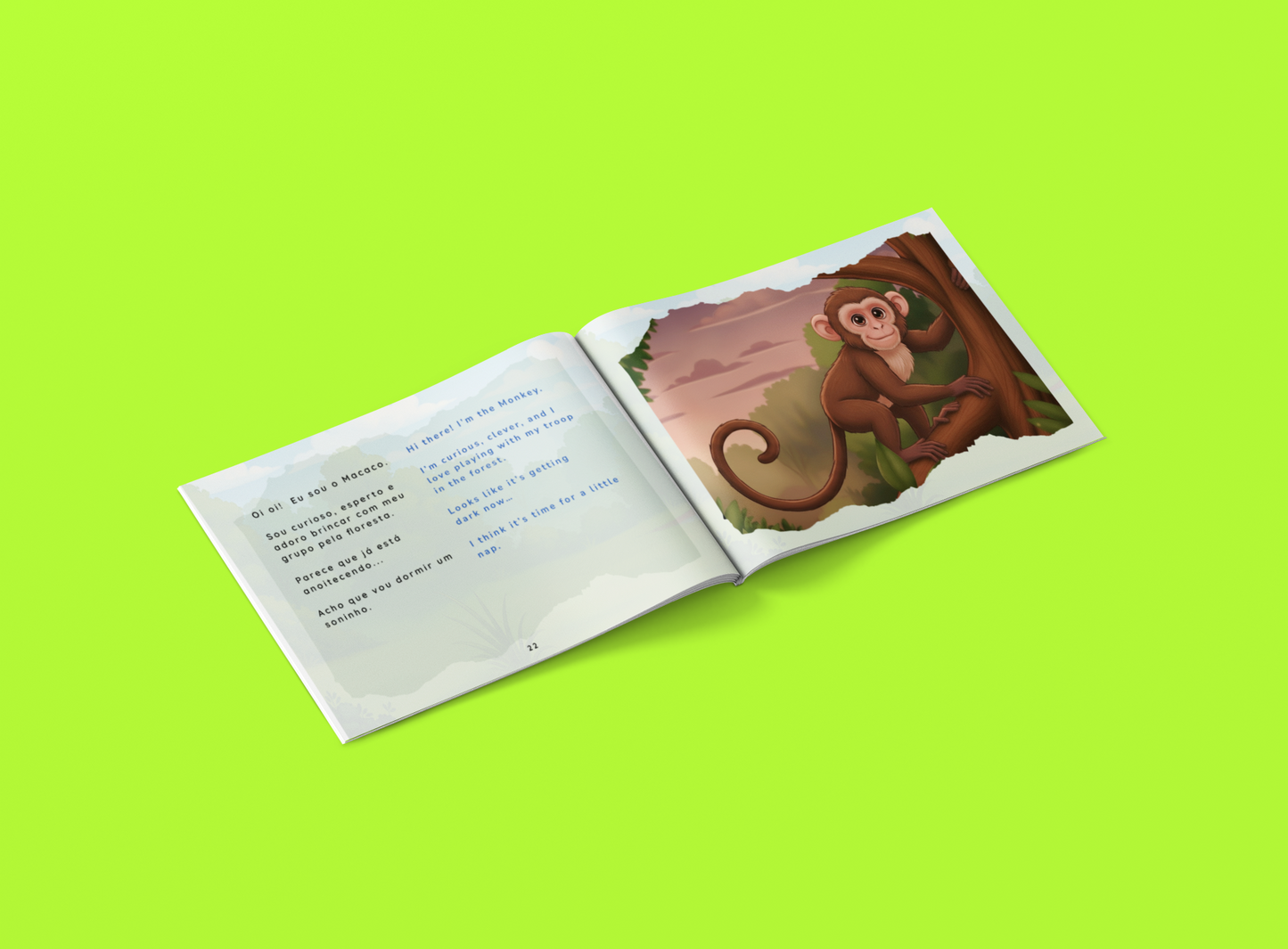 Conhecendo os Bichos da Amazônia - Picture Book - Bilingual - Portuguese/English