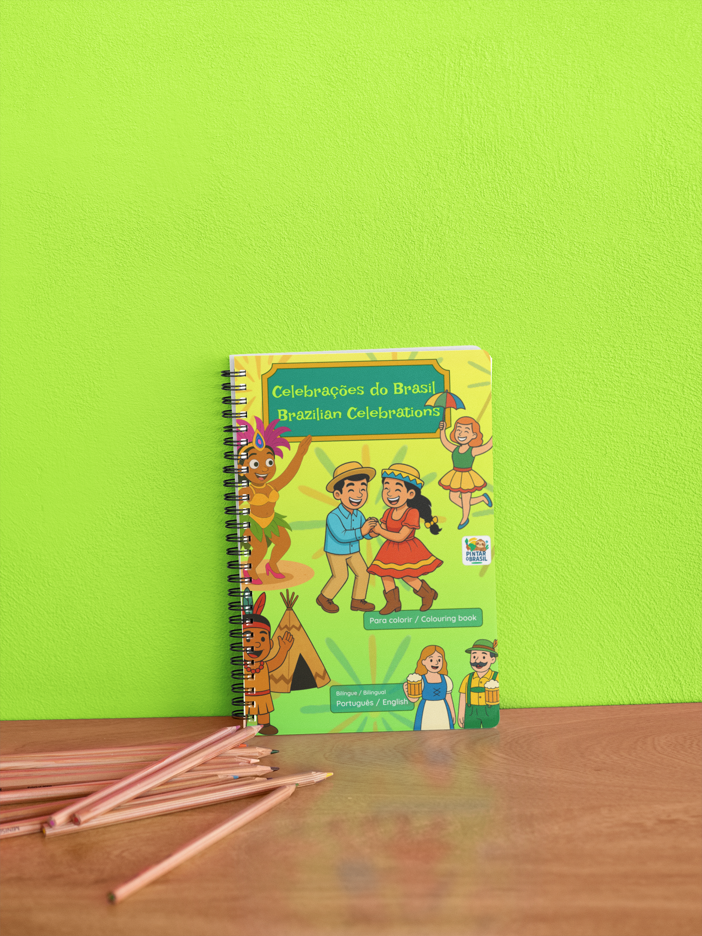 Celebrações do Brasil - Brazilian Celebrations - Bilingual Colouring Book (Portuguese–English)