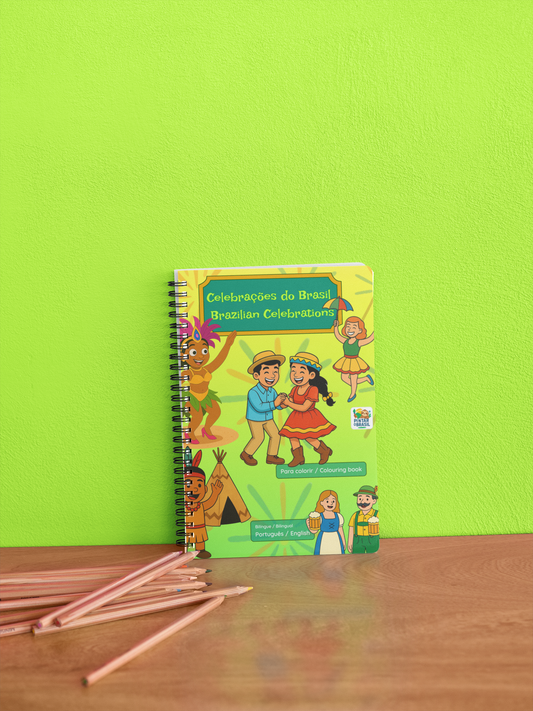 Celebrações do Brasil - Brazilian Celebrations - Bilingual Colouring Book (Portuguese–English)