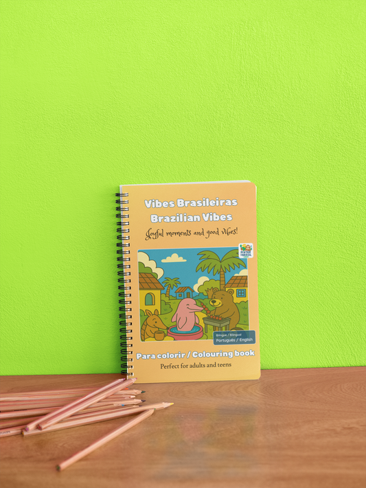 Vibes Brasileiras - Brazilian Vibes - Bilingual Colouring Book (Portuguese–English)