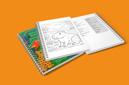 Bichos do Brasil - Brazilian Animals - Bilingual Colouring Book (Portuguese–English)