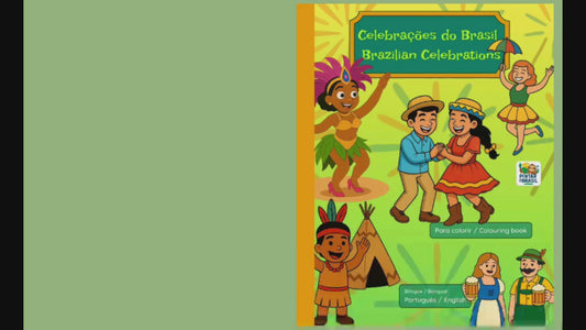 Celebrações do Brasil - Brazilian Celebrations - Bilingual Colouring Book (Portuguese–English)