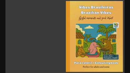 Vibes Brasileiras - Brazilian Vibes - Bilingual Colouring Book (Portuguese–English)