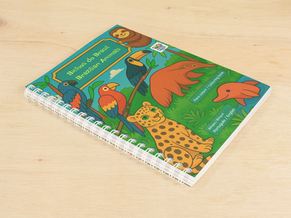 Bichos do Brasil - Brazilian Animals - Bilingual Colouring Book (Portuguese–English)